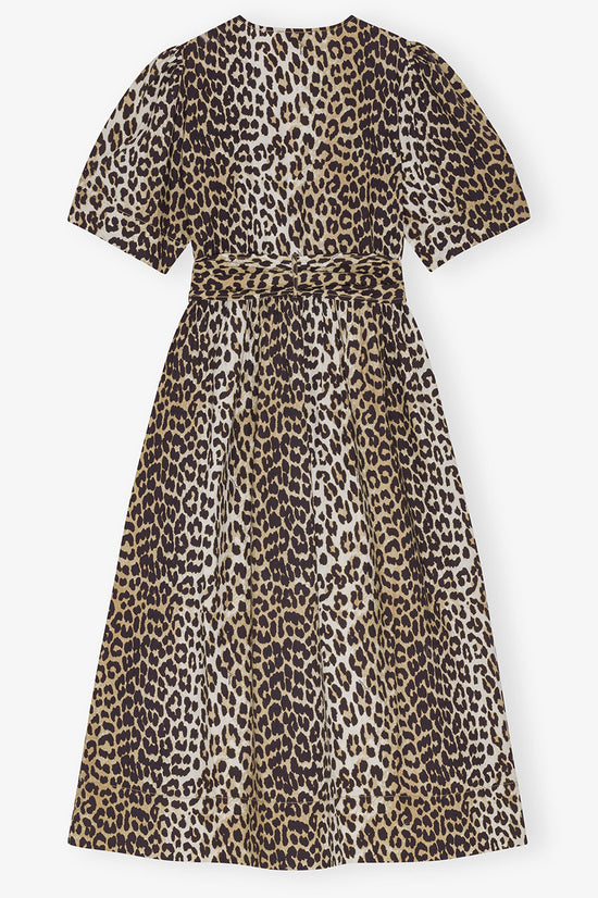 COTTON TIE STRAP MIDI DRESS