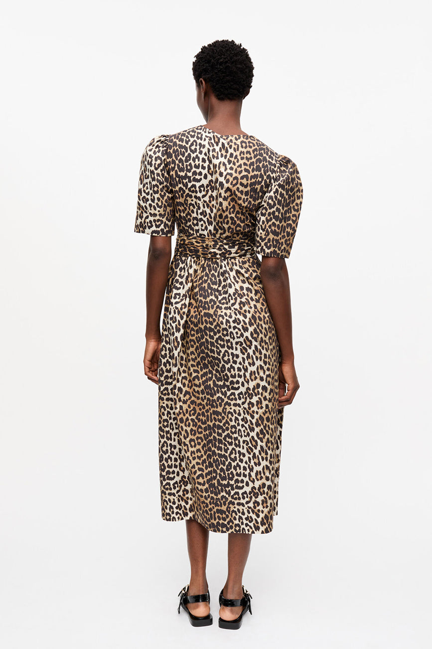 COTTON TIE STRAP MIDI DRESS
