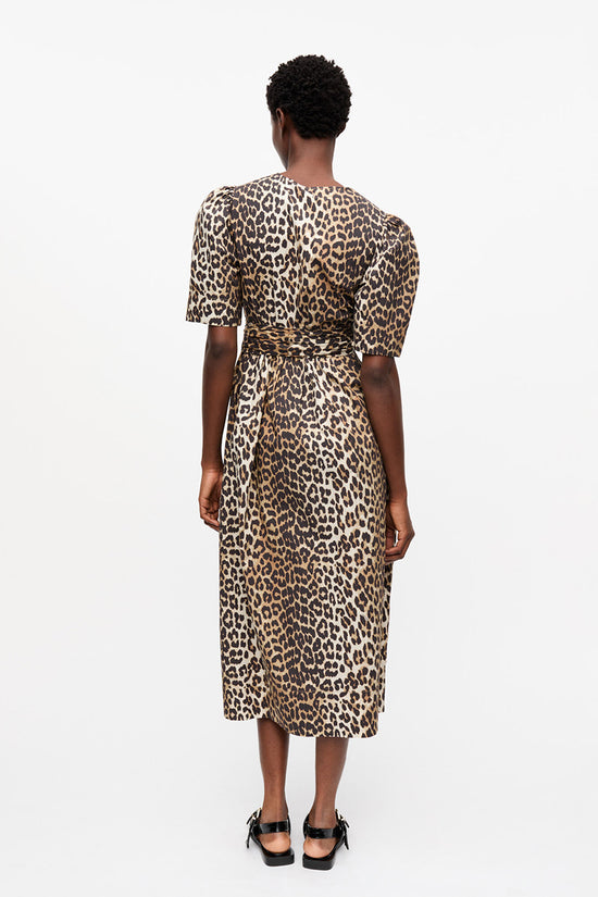 COTTON TIE STRAP MIDI DRESS