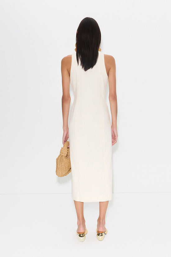 ZAPATA LINEN MIDI DRESS