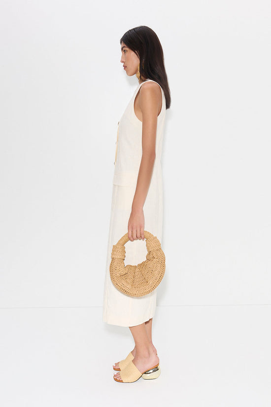 ZAPATA LINEN MIDI DRESS