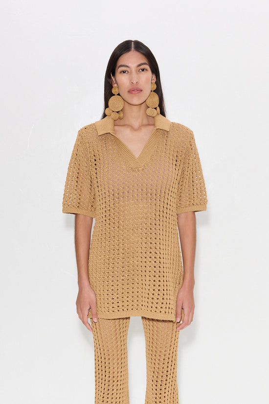 BRISAS CROCHET POLO TOP