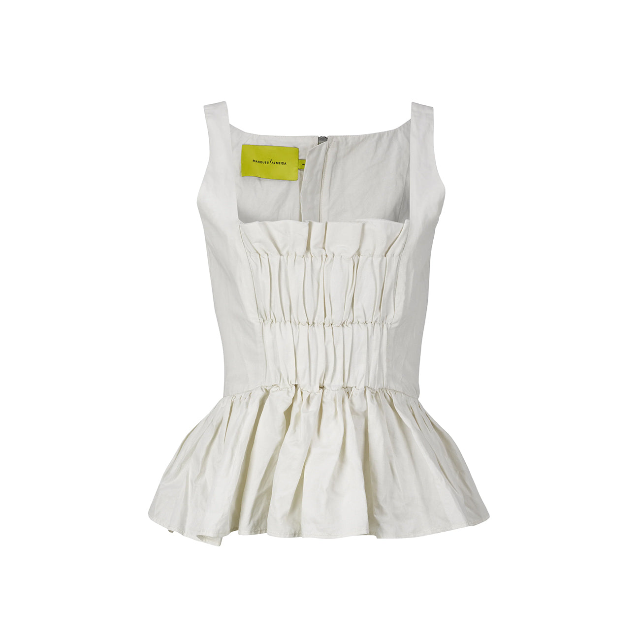 WRINKLED COTTON GATHERED TOP