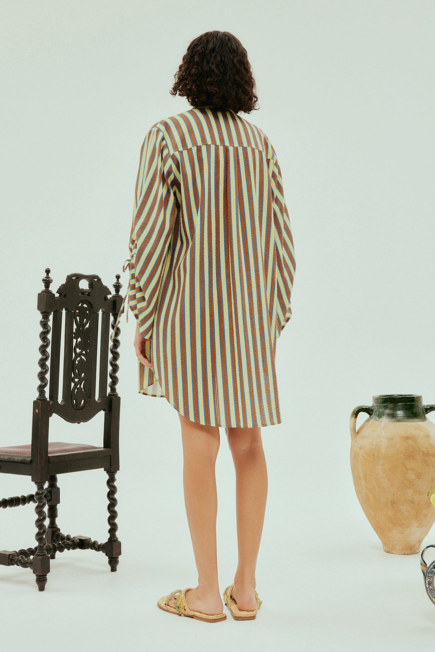 TAMSIN RUCHED BEACH SHIRT