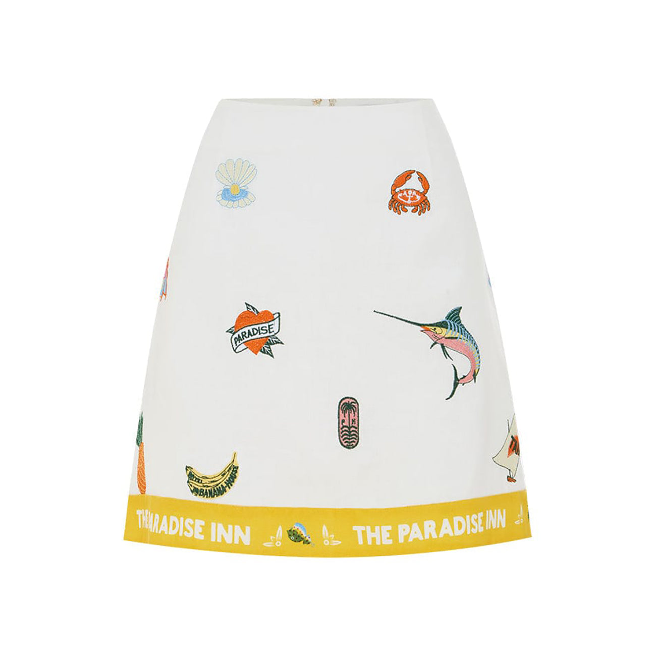 BLUE MARLIN EMBROIDERED SKIRT