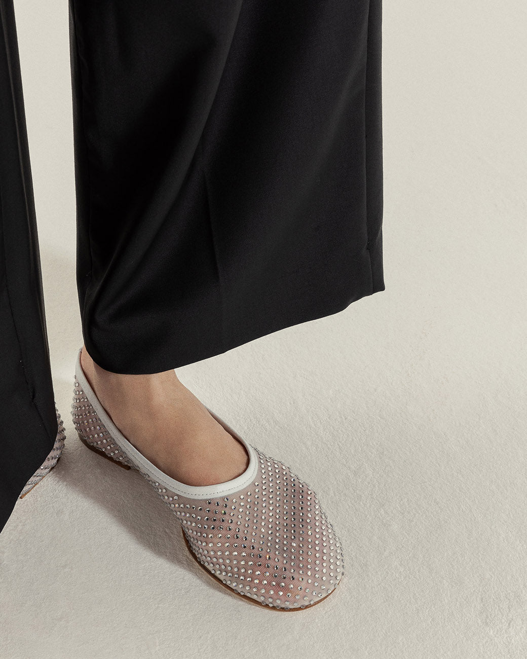 BALLA CRYSTALS MESH BALLERINA