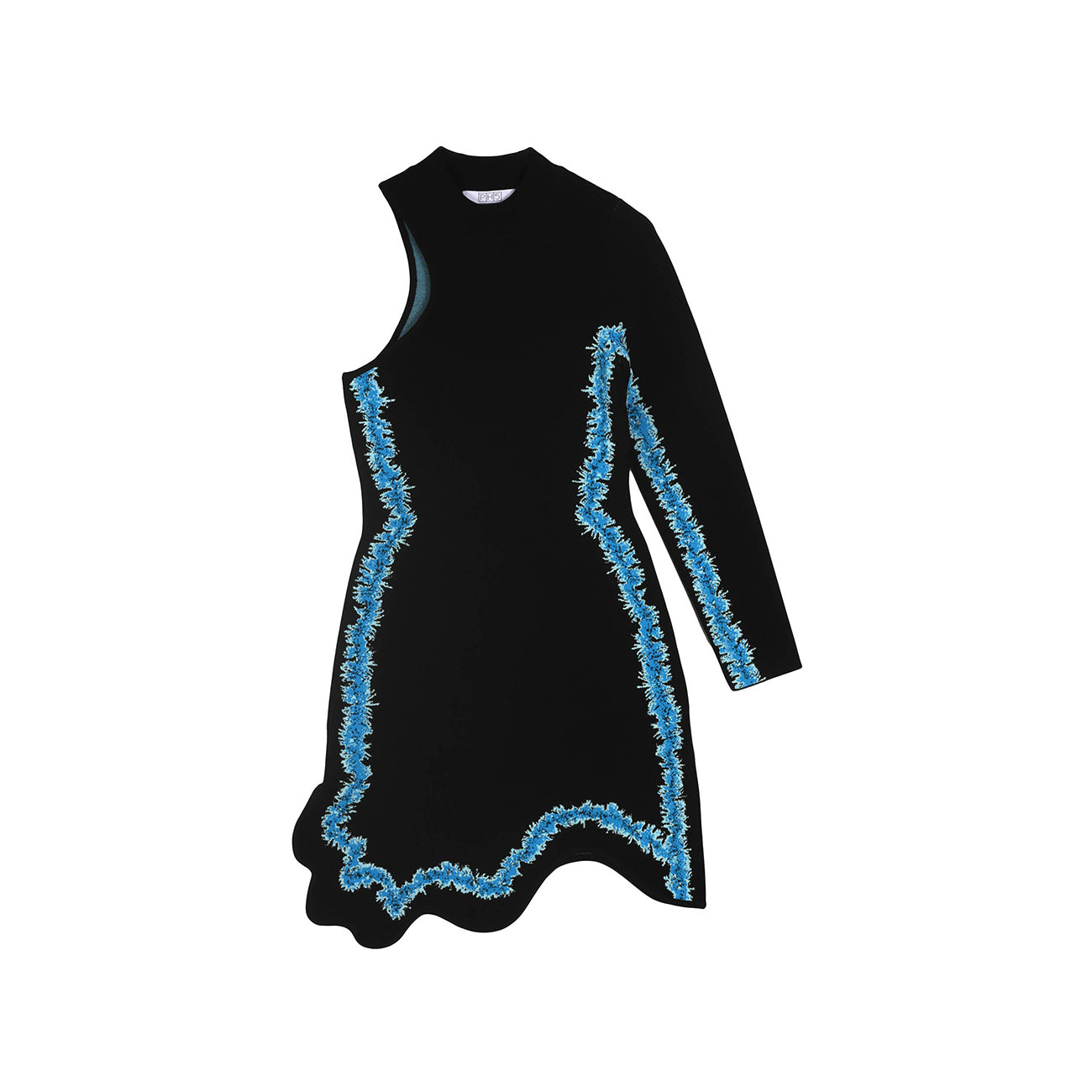 Load image into Gallery viewer, MANTA ONE SLEEVE WAVY DRESS
