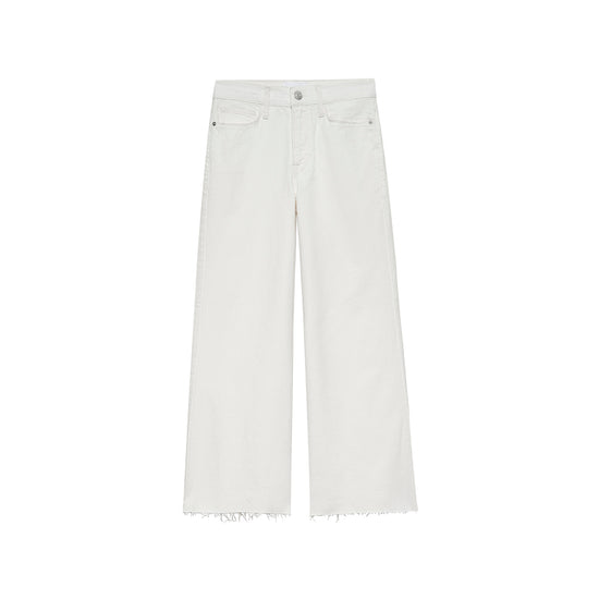 LE PALAZZO CROP RAW JEANS