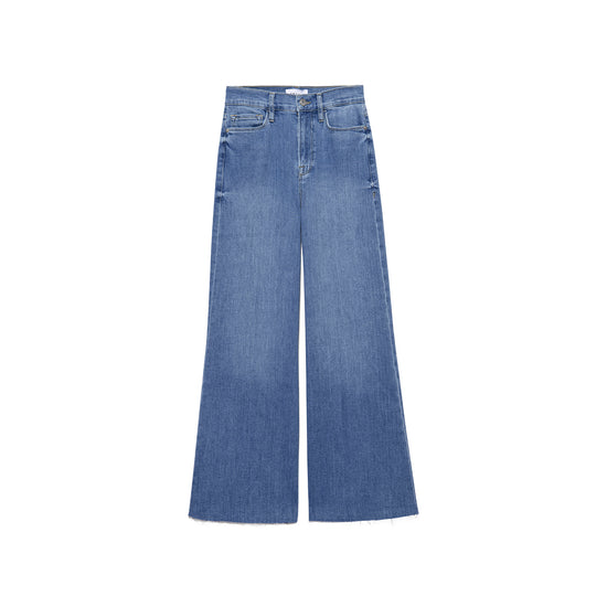 LE PALAZZO CROP RAW JEANS
