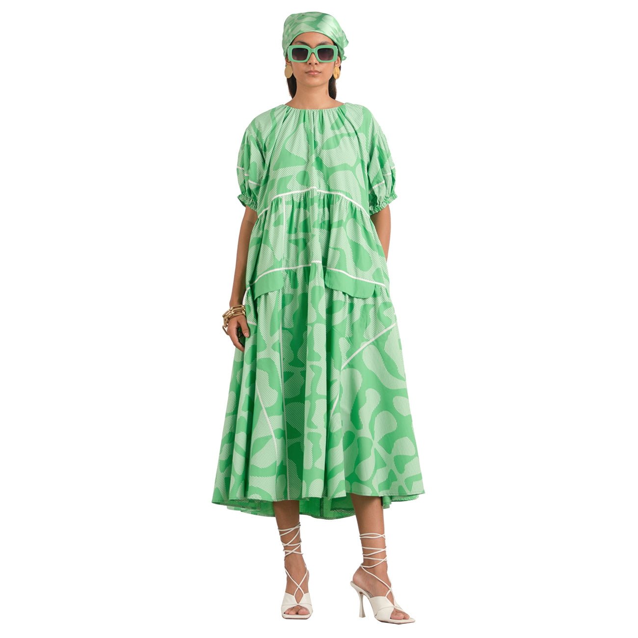 GATHER NECK DRESS