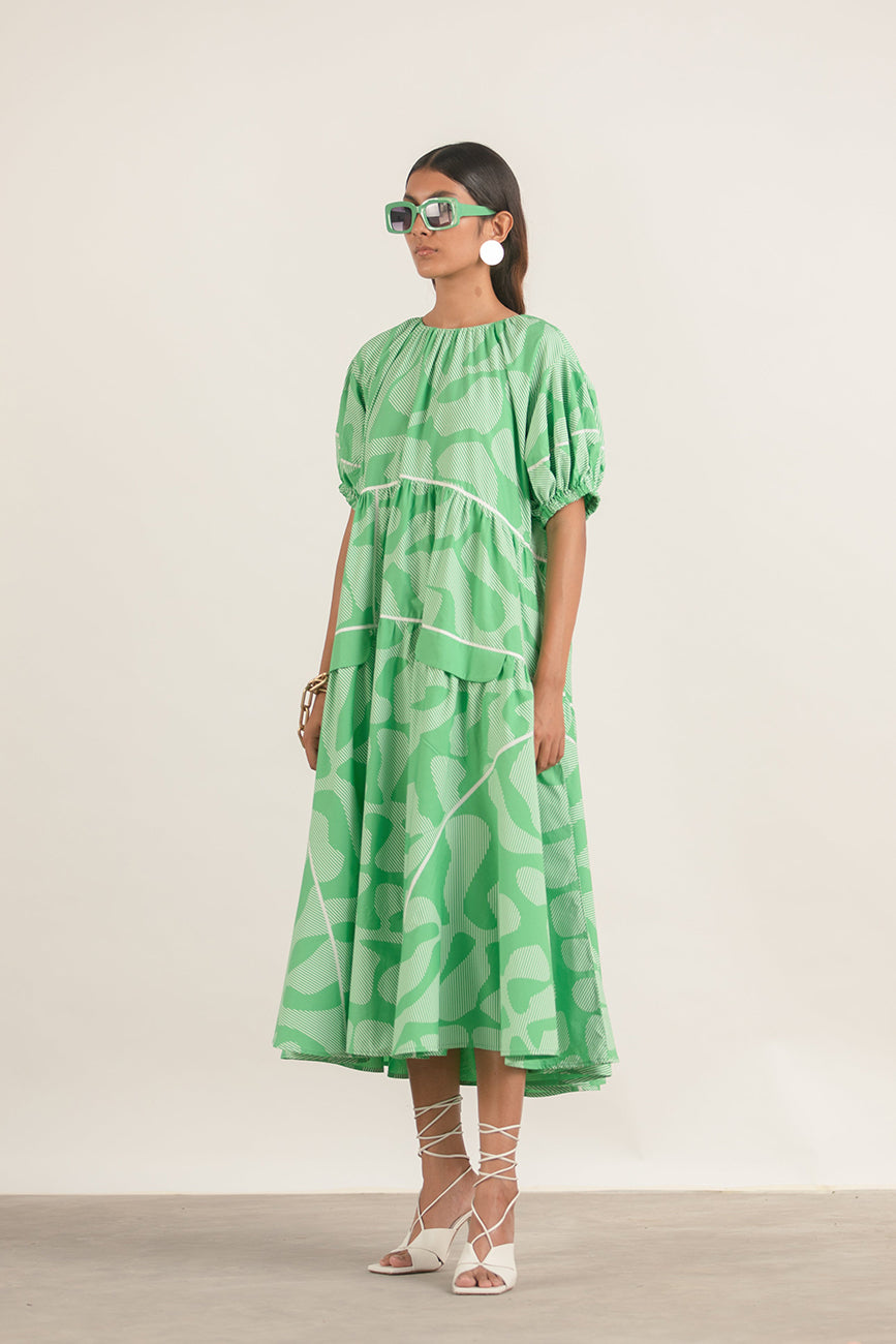 GATHER NECK DRESS