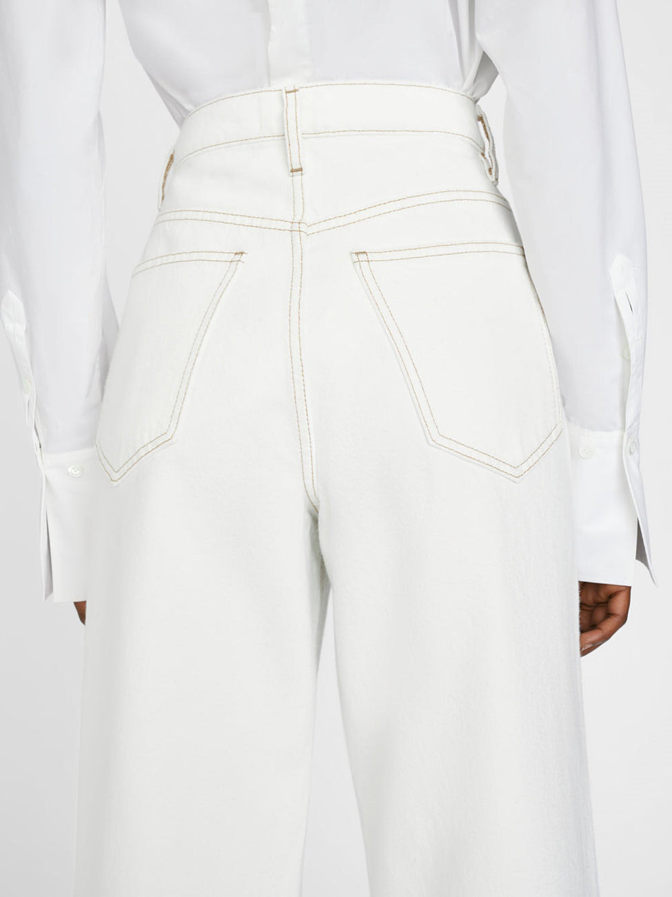 ROLLED HIGH RISE WIDE LEG JEANS