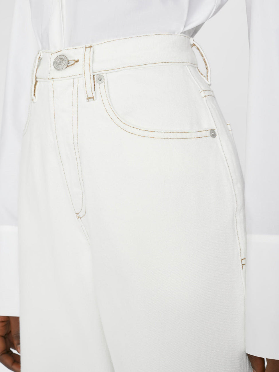 ROLLED HIGH RISE WIDE LEG JEANS