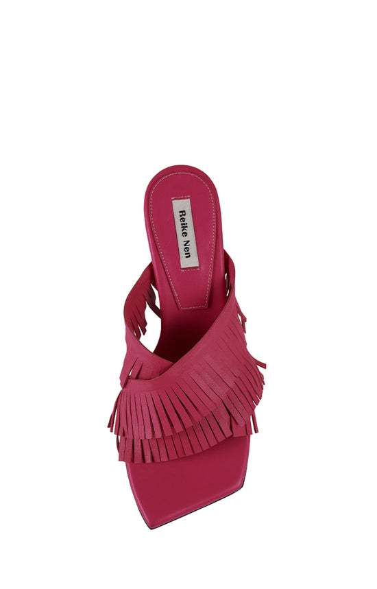 CROSS FRINGE HEELS