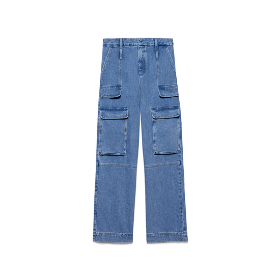 RELAXED STRAIGHT CARGO JEANS