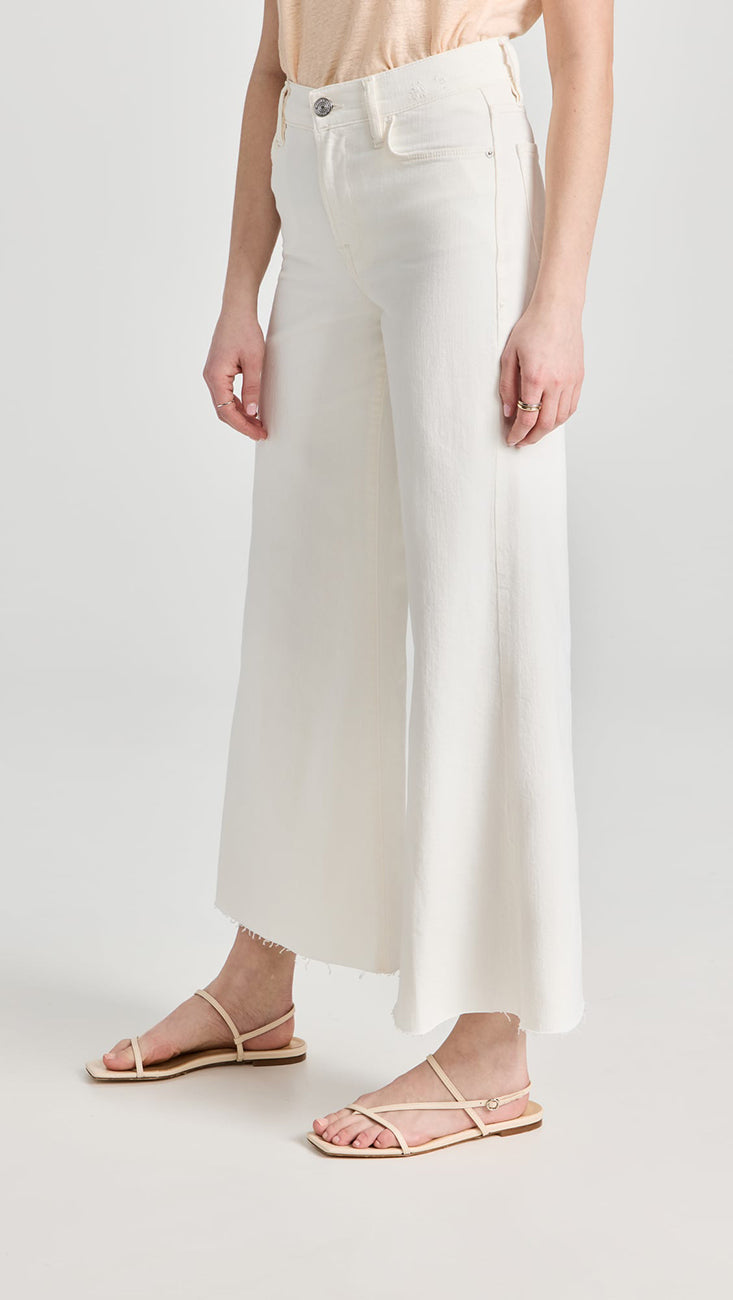 LE PALAZZO CROP RAW JEANS