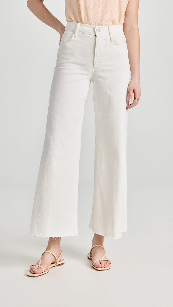 LE PALAZZO CROP RAW JEANS