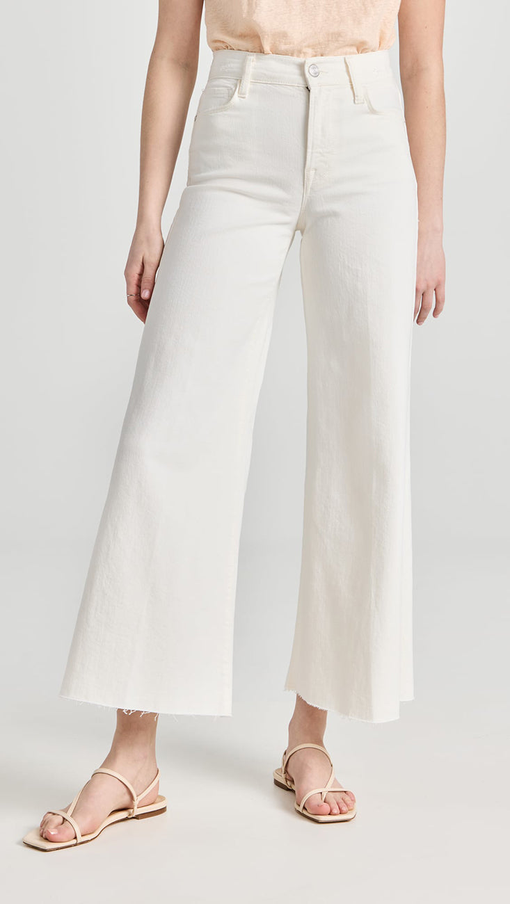 LE PALAZZO CROP RAW JEANS