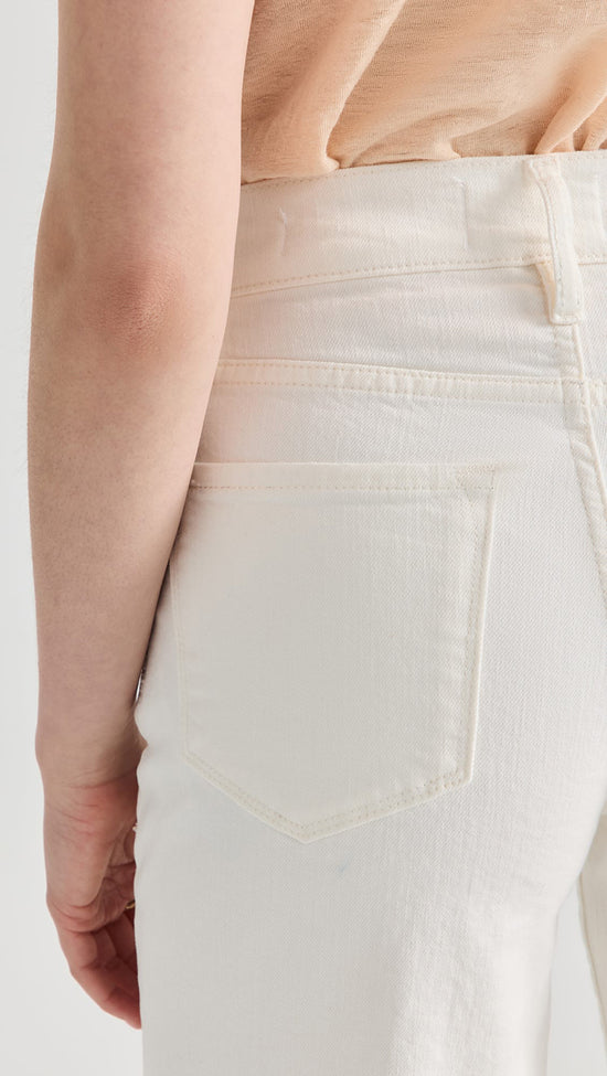 LE PALAZZO CROP RAW JEANS